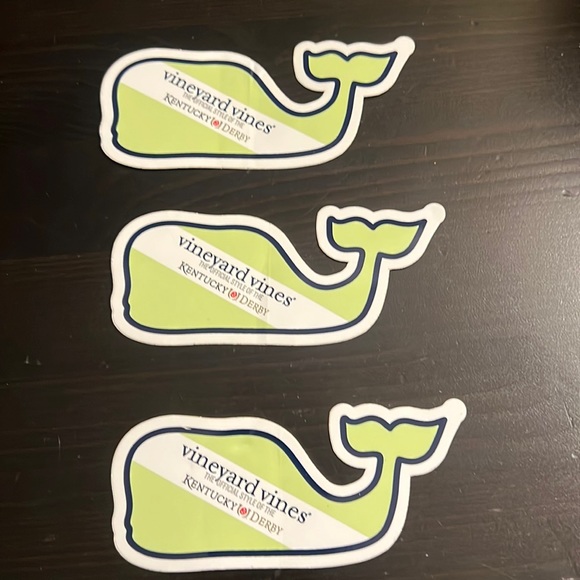 Two Brand New Limited Edition Kentucky Derby Vineyard Vines Whale Stickers - Picture 1 of 7